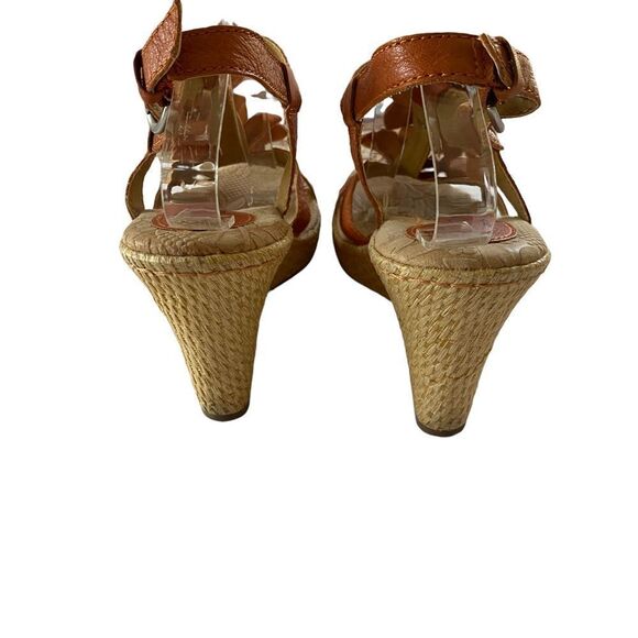 BOC Orange Flower Wedge Sandals Sz 8 - Picture 4 of 10